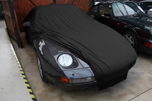 Cubierta protectora de coche de garaje completa negra con bolsillos de espejo para Porsche 928 - Imagen 1 de 4