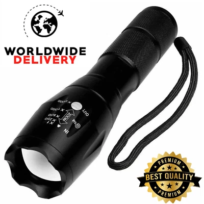 Super Bright Tactical Military LED Flashlight flash light super high LUX! - Image 1 of 4