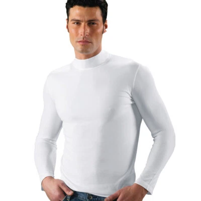 MAGLIA UOMO LUPETTO ISSIMO MANICA LUNGA IN MORBIDA MICROFIBRA ELASTICIZZATA