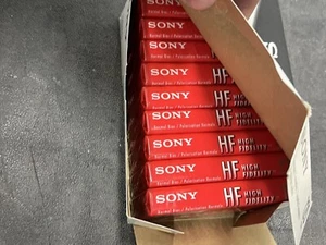 NOS Confezione 10 Nastri Cassetta Sigillati Sony C-120HF 120 Min Alta Fedeltà - Foto 1 di 3