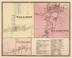 Historic City Map - Williamson Pulteneyville New York - Beers 1874 - 23 x 28 - Picture 1 of 20