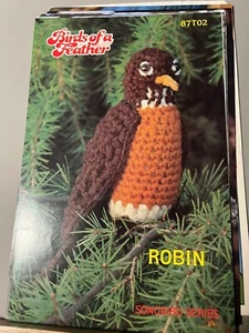 Annie's pattern club crochet pattern leaflet-ROBIN-87T02-SONGBIRD SERIES - Picture 1 of 1
