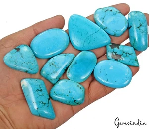 630 Ct/10 Pc Natural Blue USA Arizona Turquoise Mix Cab Loose Wholesale Gems Lot - Picture 1 of 6