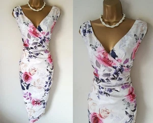 π Phase Eight Nara Rose Ivory Stretch Cotton Floral Wedding Dress - Size 18 - Picture 1 of 4