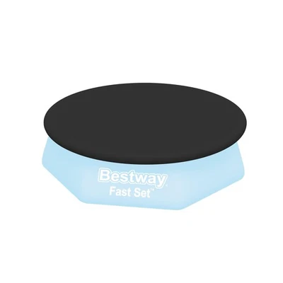Bestway Flowclear Fast Set 8' Round Swimming Pool Cover for Above Ground Pools - Image 1 of 4