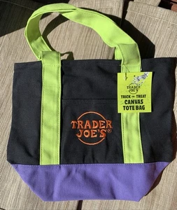 ⚫️🟢🟣Trader Joes Halloween mini tote bag, nuova, in mano pronta per la spedizione - Foto 1 di 3