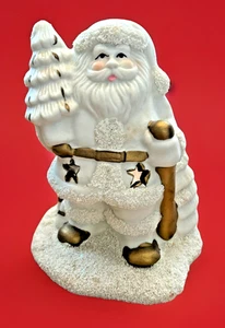 Vintage Porcelain Santa Tea Light Holder 5” - Picture 1 of 6