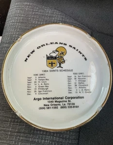 Vintage New Orleans Saints 1984 Saints Schedule Ashtray - Picture 1 of 5