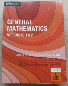 Cambridge General Mathematics VCE Units 1 & 2 Second Edition - Picture 1 of 3