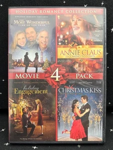 DVD 4 X-Mas Movies "Annie Claus Holiday Engagement X-Mas Kiss Most Wonderful Tim - Foto 1 di 5