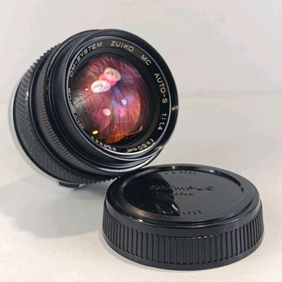 Olympus 50mm F1.4 Zuiko MC Auto-s Olympus Om System Fast 50mm F1.4 Lens + Caps - Image 1 of 4
