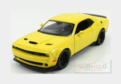 1:24 MotorMax Dodge Challenger Hellcat Srt Coupe 2017 Yellow MTM79350Y Modellino - Immagine 1 di 2