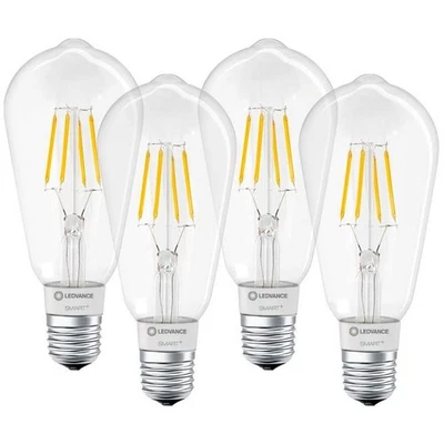 4 x Ledvance LED Filament Smart+ Edison 6W E27 klar warm Dimmbar Apple Bluetooth - Bild 1 von 4