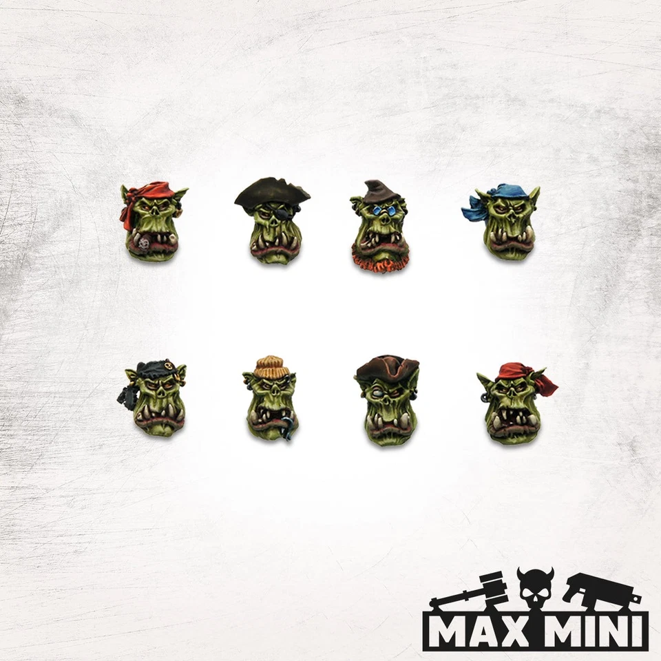 MaxMini BNIB Pirate Orc Boys Heads (10)