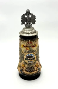 Vintage Zoller & Born Edizione Limitata #555 12" Alta Birra Tedesca Stein Con Peltro - Foto 1 di 6