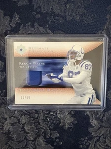 REGGIE WAYNE 2005 Ultimate Collection Platinum Ult. Patch Card 03/20 SSP COLTS - Picture 1 of 3