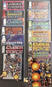 15 Comic Lot Cyber Force #0-8 complete set 9.5 Silvestri Marc + 3 Other Image - Picture 1 of 24
