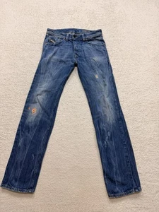 Diesel Jeans Mens 29x32 Darron Slim Tapered Fit Button Fly Denim Italy Made - Picture 1 of 13
