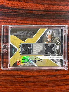 Bo Jackson 2008 UD SPx Winning Materials Game Used Patch Auto /10 Raiders - Bild 1 von 2