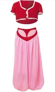 Women's I Dream of Jeannie Cosplay Jeannie Costume Red Dress Halloween Outfit XL - Picture 1 of 4