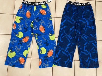 2 Joe Boxer Pajama Pants Sports Flannel Size XS 4-5  Football New With Tags - Image 1 of 4