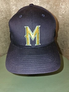 MILWAUKEE BREWERS MLB VINTAGE NAVY SNAPBACK 1990 RETRO CAP HAT NEW LOGO Baseball - Picture 1 of 9