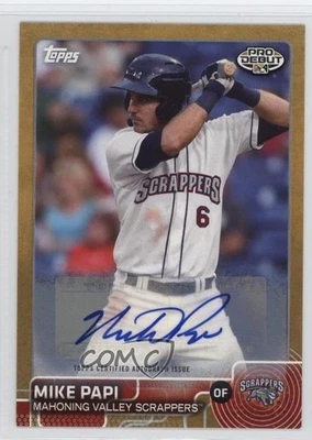 2015 Topps Pro Debut Gold Auto /50 Mike Papi #4 Auto - Image 1 of 2