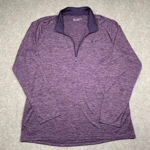 Camisa Under Armour 1/4 Cremallera Para Hombres 2XL XXL Púrpura Jaspeada Manga Larga Cuello Simulado - Imagen 1 de 12