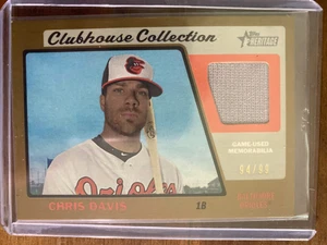 2015 Topps Heritage Chris Davis Game Worn Relic Baltimore Orioles - Picture 1 of 2