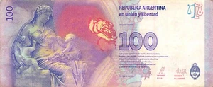 Argentina / Commemorative 100 Pesos ND. 2012  Suffix Z  Circulated Banknote Top5 - Picture 1 of 2