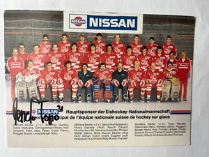 Autógrafo RENATO TOSIO-Equipo Nacional SUIZA AÑOS 80-SC Berna-Chur-firmado-AK - Imagen 1 de 2