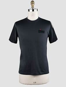 Kiton Black Cotton T-Shirt KMY9 Man