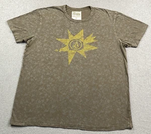 Volcom V.CO Logical Series Shirt Mens XL Logo Dove Brown All Over Print AOP Y2K - Picture 1 of 13