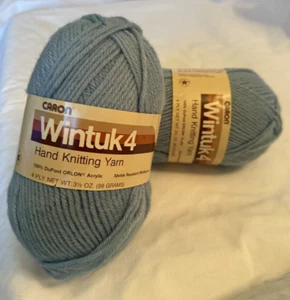 2 ea Caron Yarn Wintuk Hand Knitting Vintage Acrylic Federal Blue 3.5 oz. 4-ply - Picture 1 of 4
