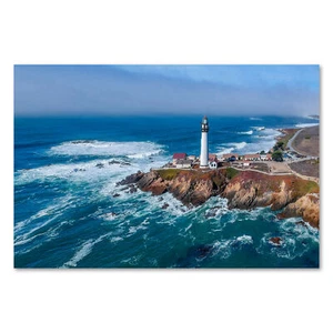 Postereck 3491 Poster Leinwand Leuchtturm, Meer Küste Wellen Felsen Wasser - Bild 1 von 7