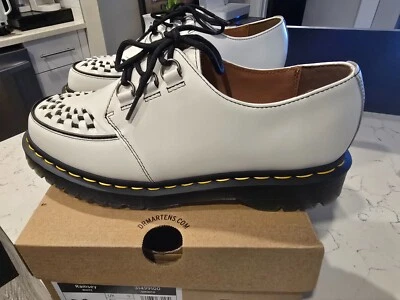 Dr. Martens RAMSEY Plataforma Cuero Creeper Oxfords 31499100 ZAPATOS BLANCOS PARA HOMBRE 12 Foto 1 de 4