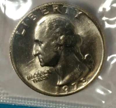 1973-P 25C Washington Quarter BU CLAD M/S d2416sr - Image 1 of 2