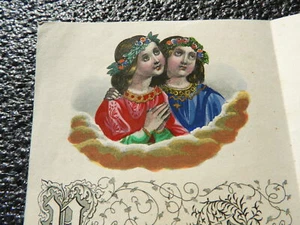 c.1860 VERTRAUEN AUF GOTT Prag bei Sigmund Rudl color HEILIGENBILDCHEN Canivet - Bild 1 von 4