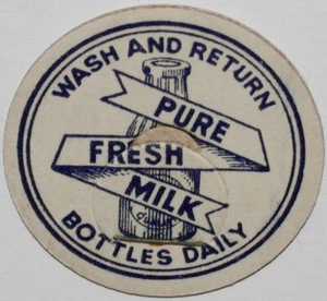 Vintage milk bottle cap WASH AND RETURN BOTTLES DAILY #2 unused new old stock - Picture 1 of 2