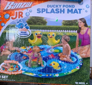 Banzai JR Ducky Pond Splash Mat Inflatable Water Fountain Pool Set 18 months + - Picture 1 of 1