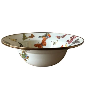 Lovely MacKenzie Childs Large Butterfly Garden Centerpiece Bowl - Picture 1 of 11