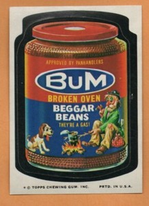 Bum Beans 1974 Wacky Packages 10th series 10 Ex+
