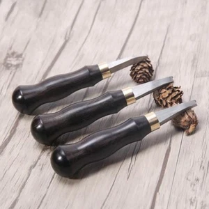 Leather Craft Stainless Steel Edge Marking Decorate creaser creasing ebony Tool - Picture 1 of 14