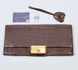 Ralph Lauren Purple Label Collection XL bag real alligator clutch 15K - Picture 1 of 13