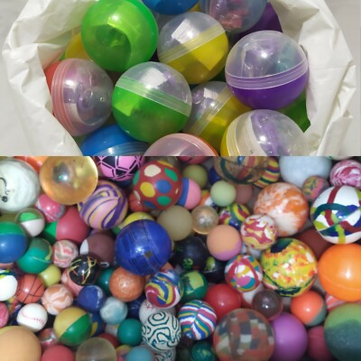 LOTTO PALLINE DI gomma rimbalzanti, vintage, 34 pz., vari colori e diametri. EUR 27,00 - IT