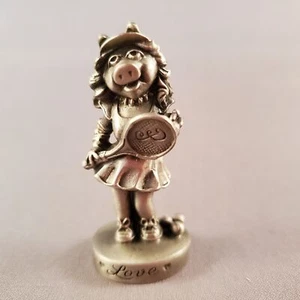 Hallmark Little Gallery Muppets Miss Piggy Tennis Figurine Muppet Love 2 inch - Picture 1 of 4