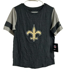 Nike Women s New Orleans Saints Round Neck Short Sleeve T-Shirt, Gray, Medium - Picture 1 of 6