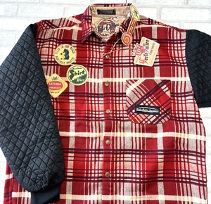 Verte Vallee VINTAGE rot kariert verziert selten Shacket Large DEADSTOCK NEU - Bild 1 von 18