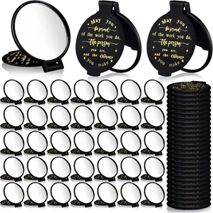 48 Pcs Pocket Compact Mirror Bulk for Women Gifts Mini Inspirational Quote Foldi - Picture 1 of 6