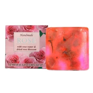 Handmade natural glycerin soap with Bulgarian rose water and rose blossom - 60gr - Picture 1 of 3